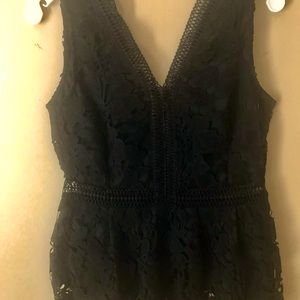 Francesca black lace blouse. Size M